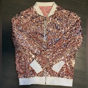 Sequin Pink Bomber Jacket